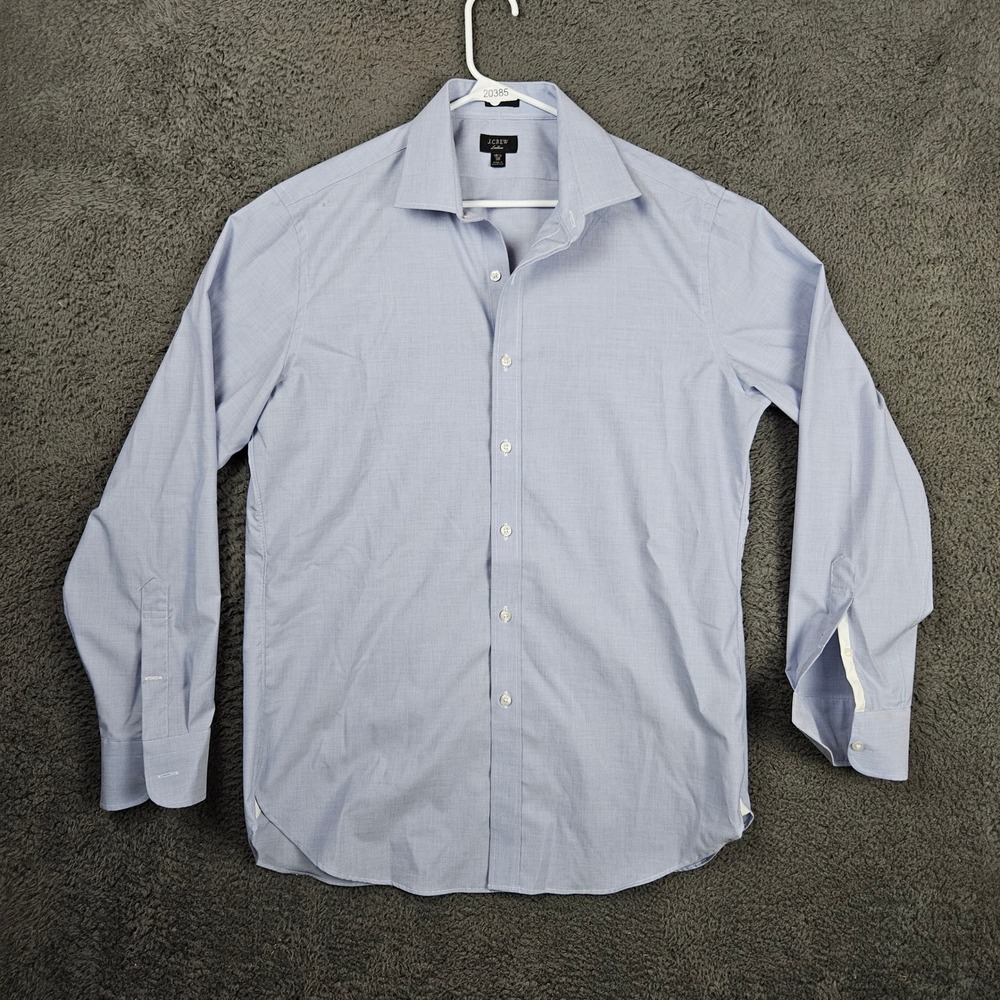 J.Crew Ludlow Slim Fit Dress Shirt Mens 16.5 35 Light Blue Cotton H4836 FA18